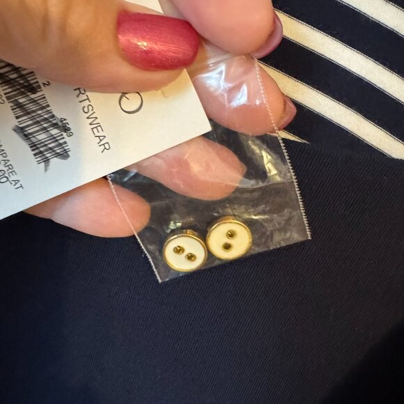 NWT NAVY/WHITE 3/4 SLEEVE TOP XLARGE #F - Picture 9 of 10